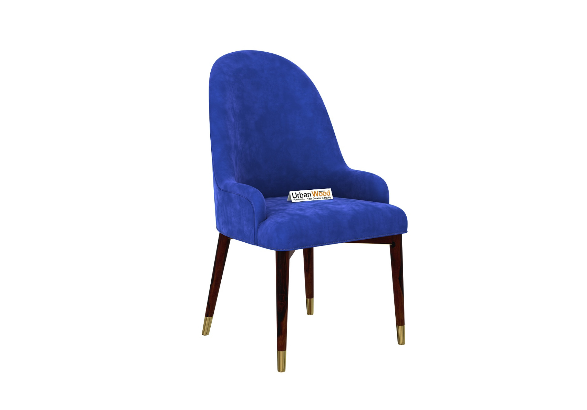 Nordic Dining Chair - Set Of 2 (Velvet, Sapphire Blue)