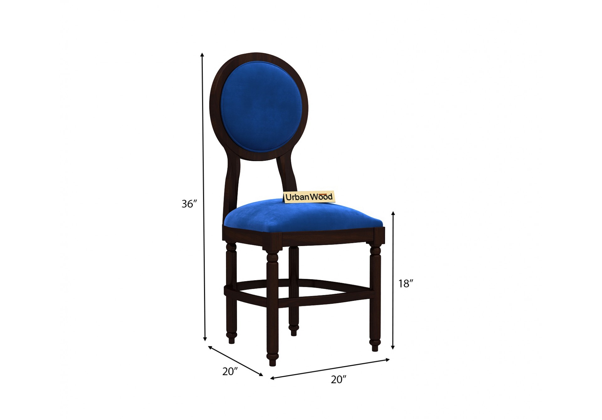 Oreo Dining chair ( Velvet, Sapphire blue )