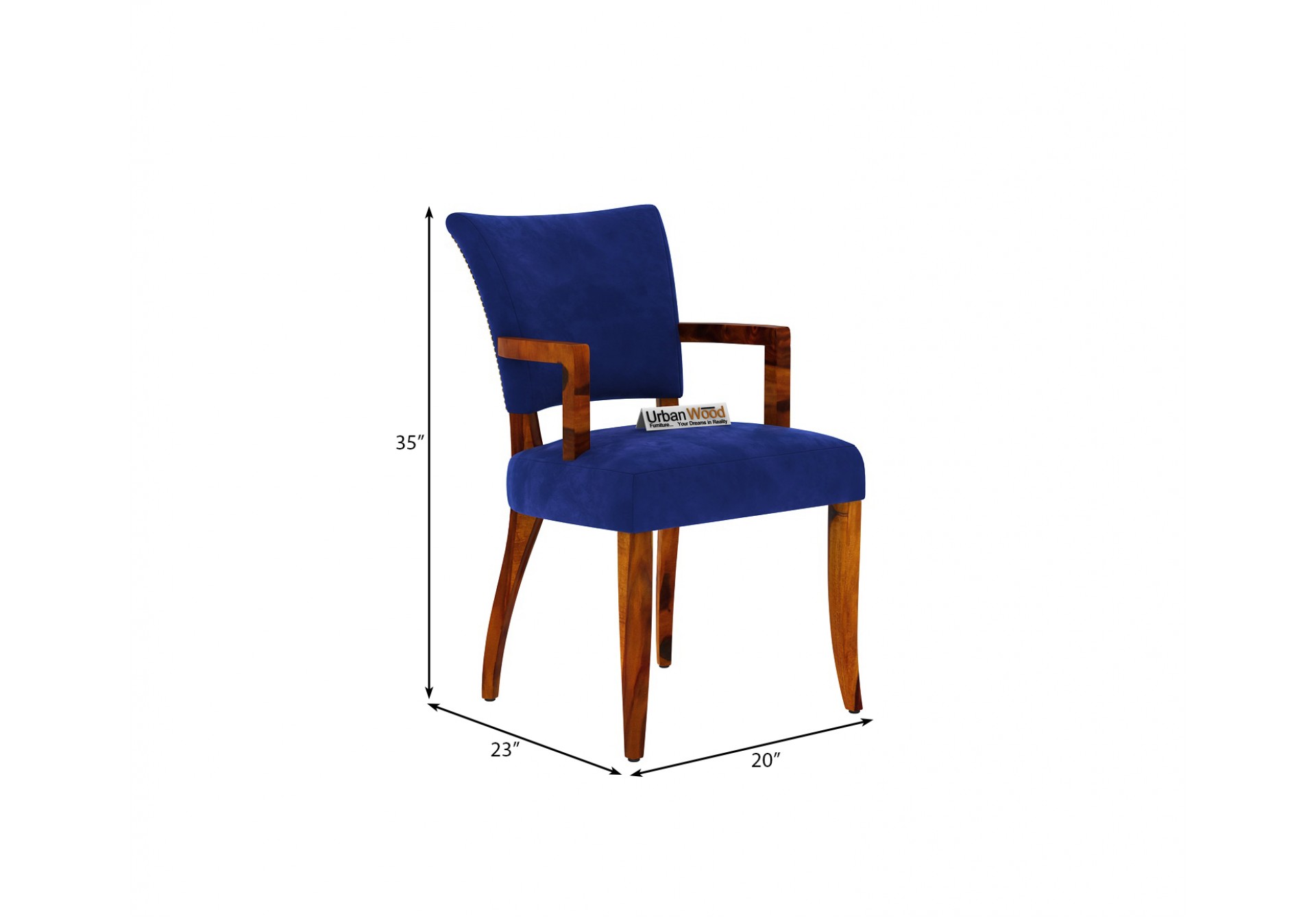 Quipo Dining Chair With Arm (Honey Finish)