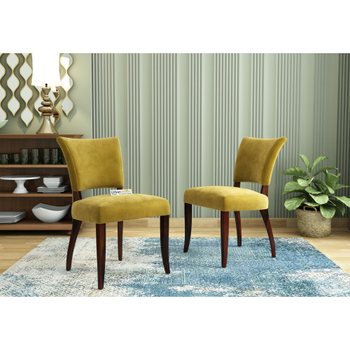 Quipo Dining Chair - Set Of 2 (Velvet, Amber Gold)
