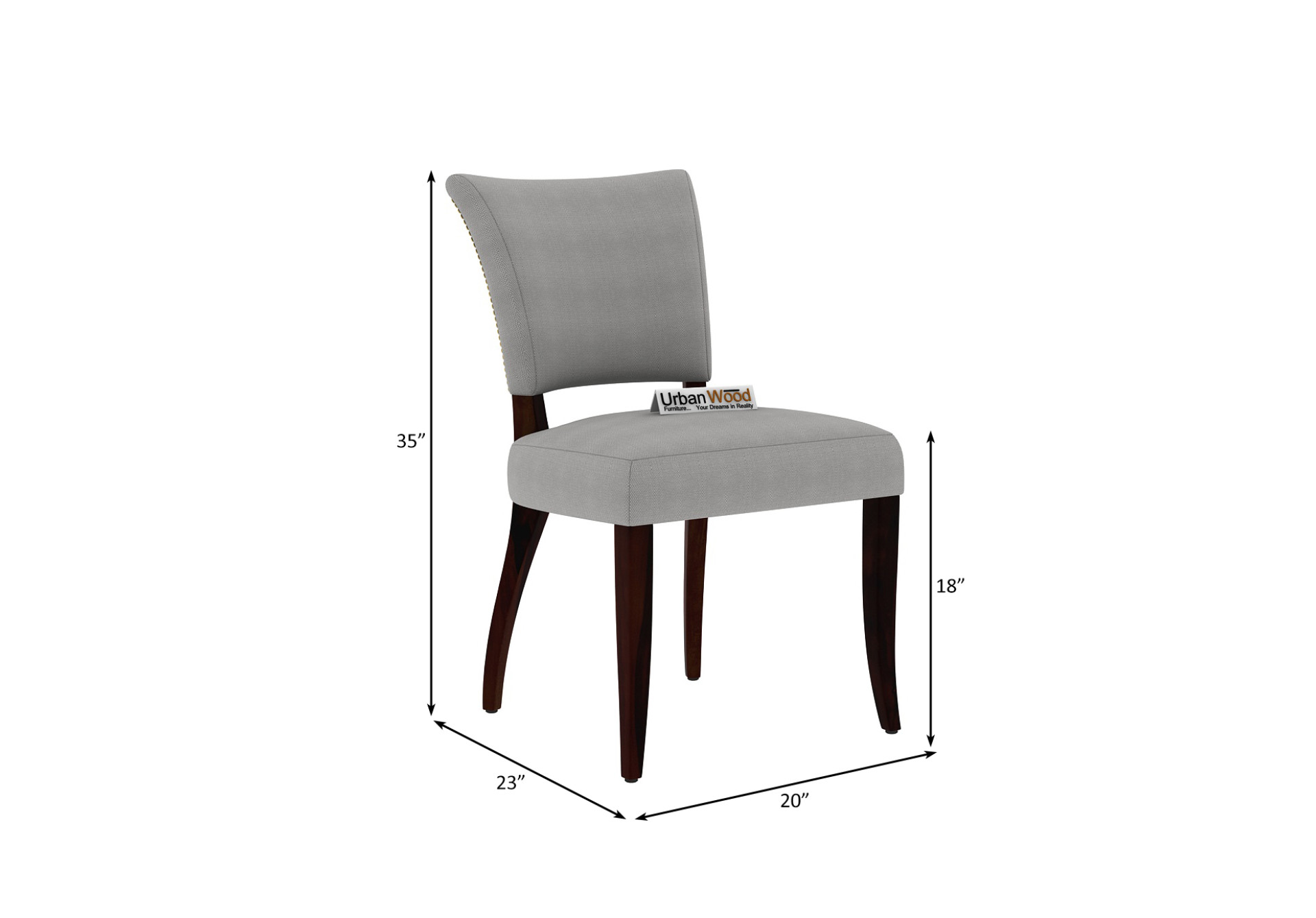 Quipo Dining Chair - Set Of 2 (Cotton, Steel Grey)