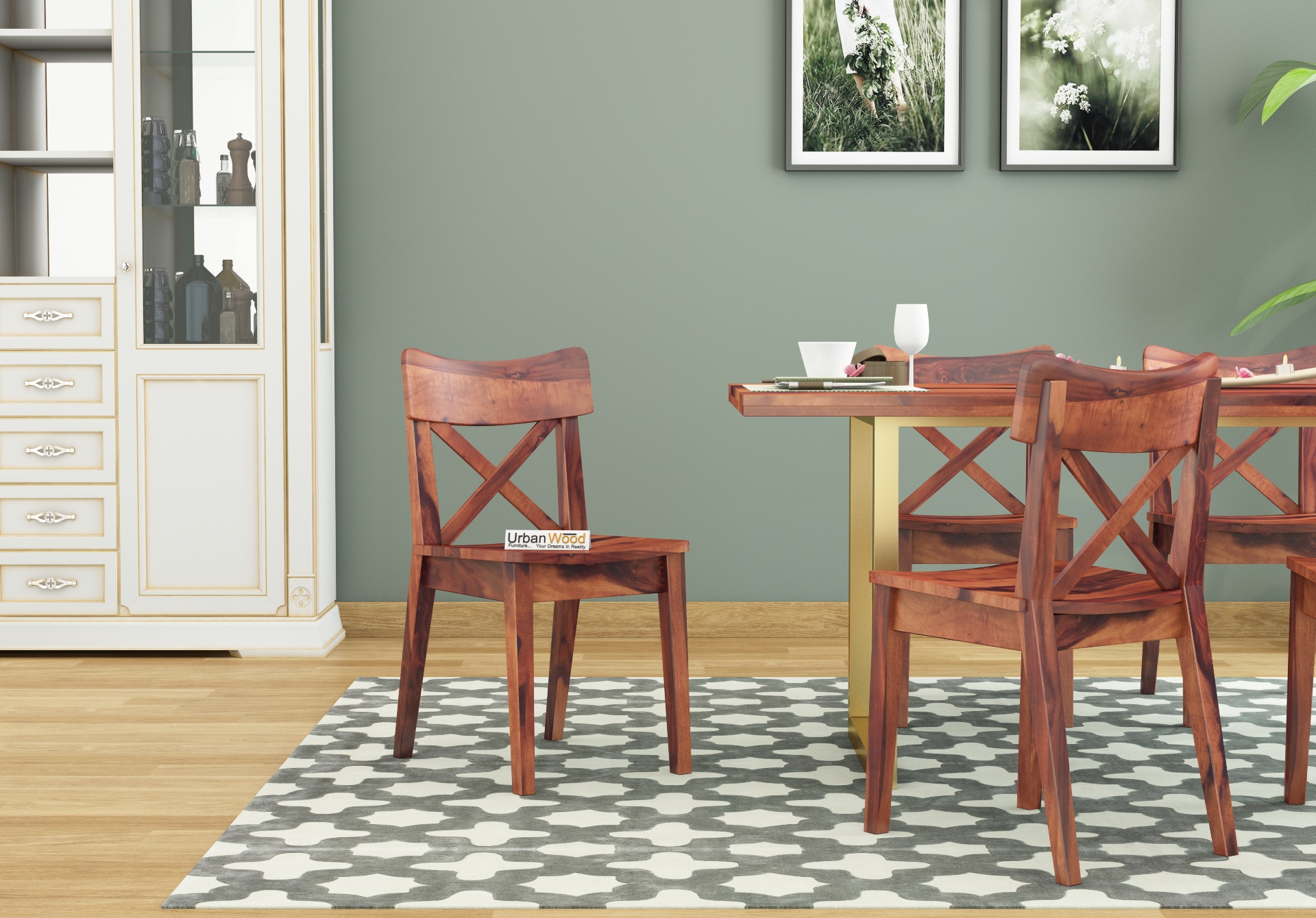 Tale Dining chairs  ( Teak Finish )