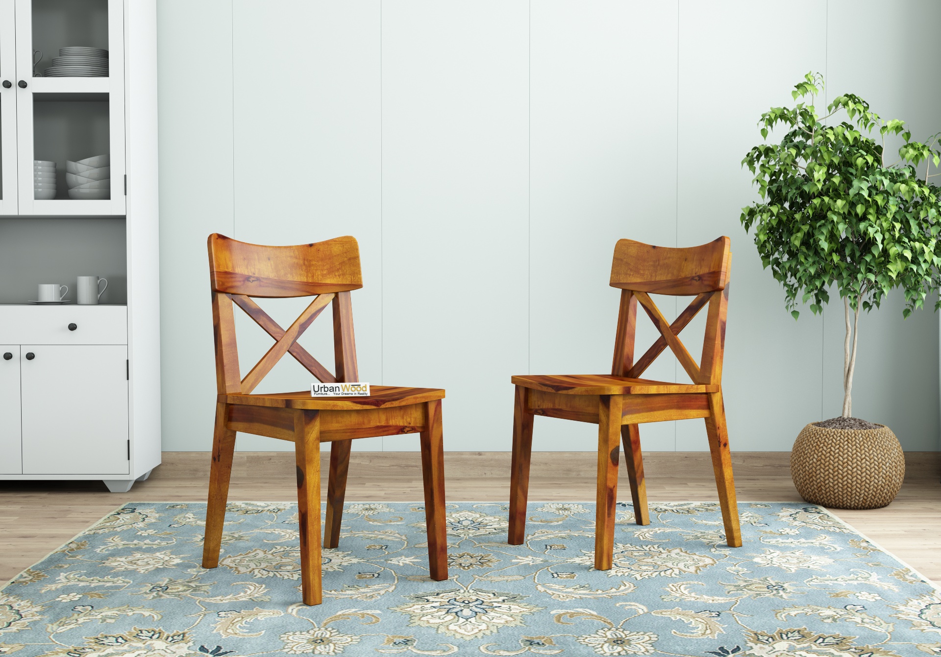 Tale Dining Chair - Set Of 2 (Honey Finish)