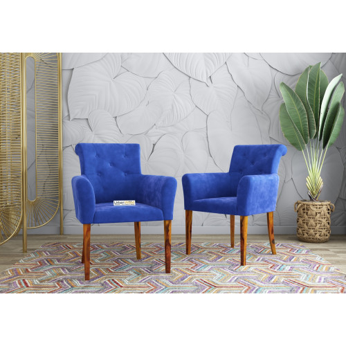 Urban Dining Chair - Set Of 2 (Velvet, Sapphire Blue)