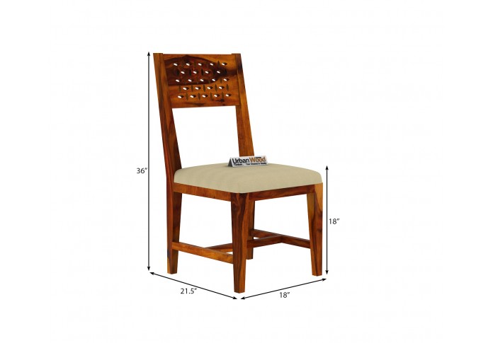 Woodora With Cushion Dining Chair ( Honey Finish )