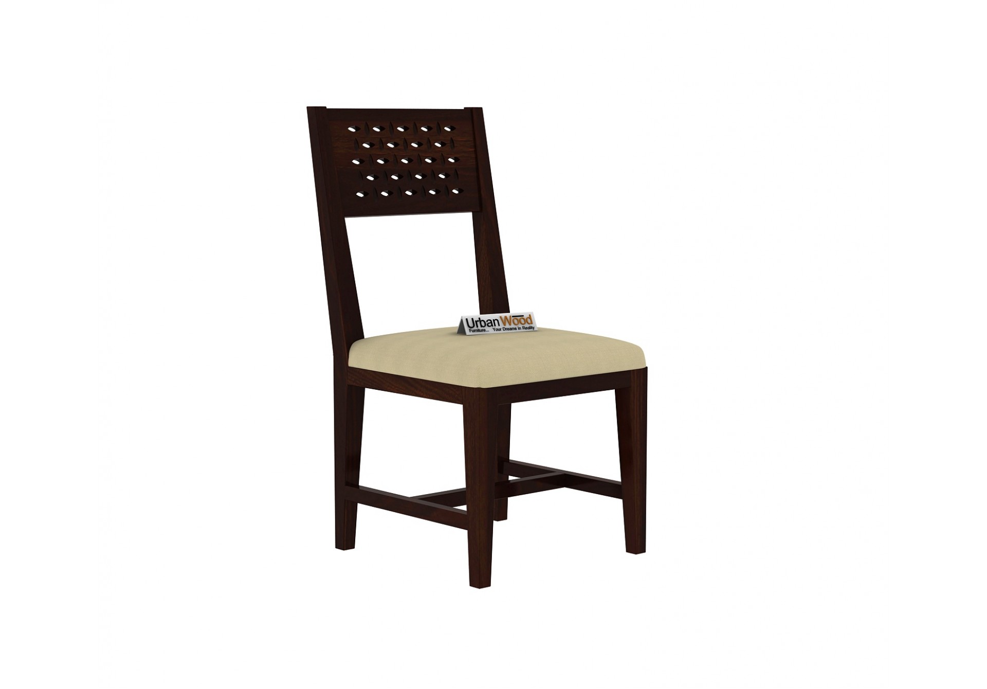 Woodora Dining Chair With Cushion ( Walnut Finish )