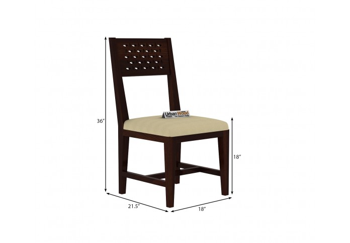 Woodora With Cushion Dining Chair ( Walnut Finish )