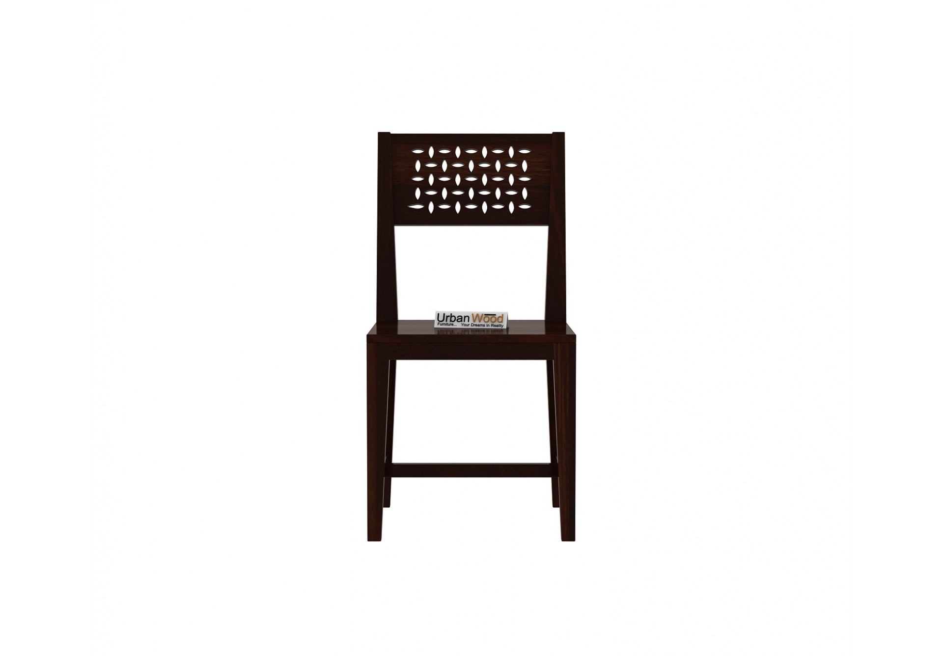 Woodora Dining Chair Without Cushion ( Walnut Finish )