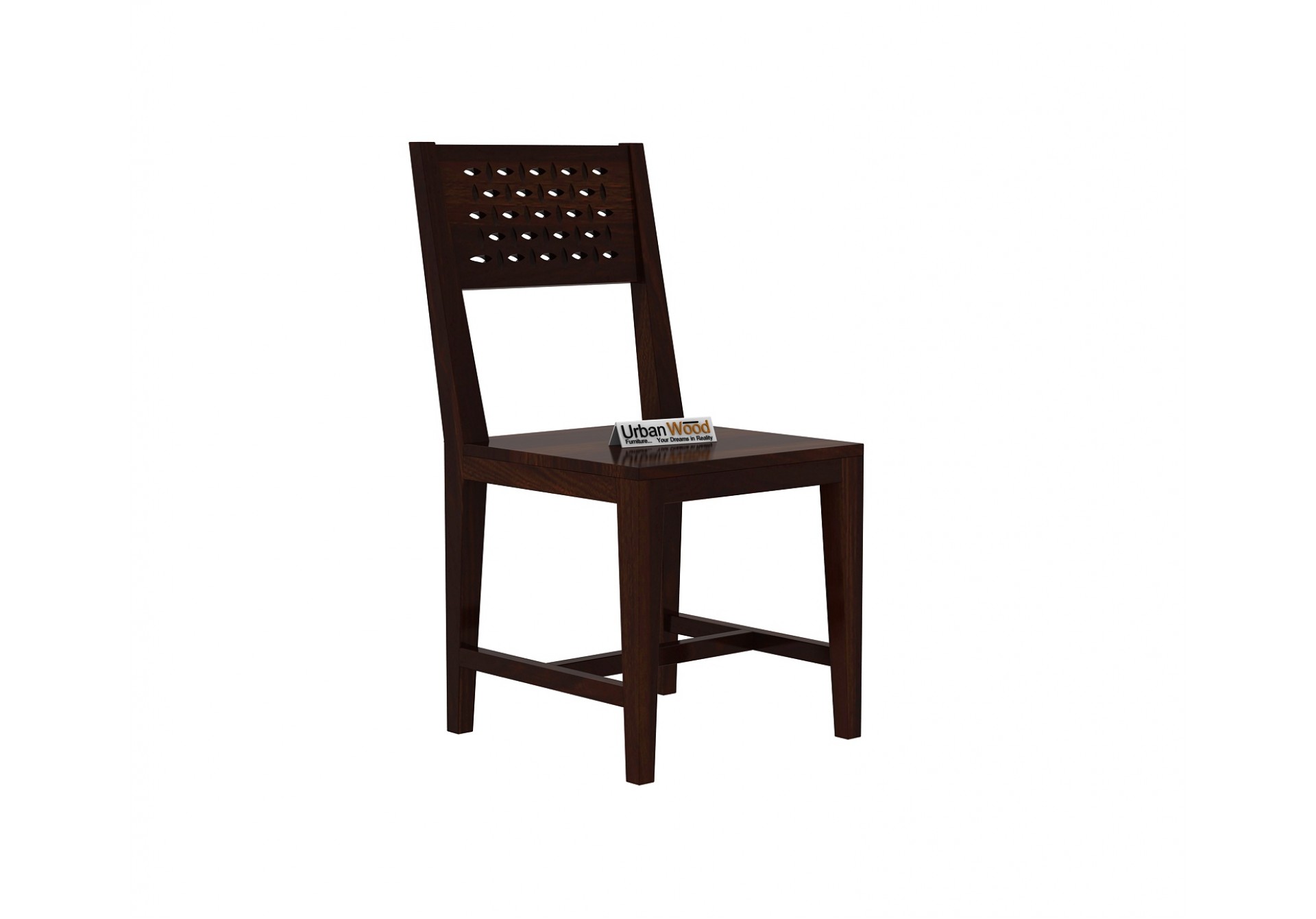 Woodora Dining Chair Without Cushion ( Walnut Finish )