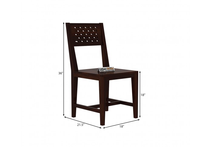 Woodora Without Cushion Dining Chair ( Walnut Finish )