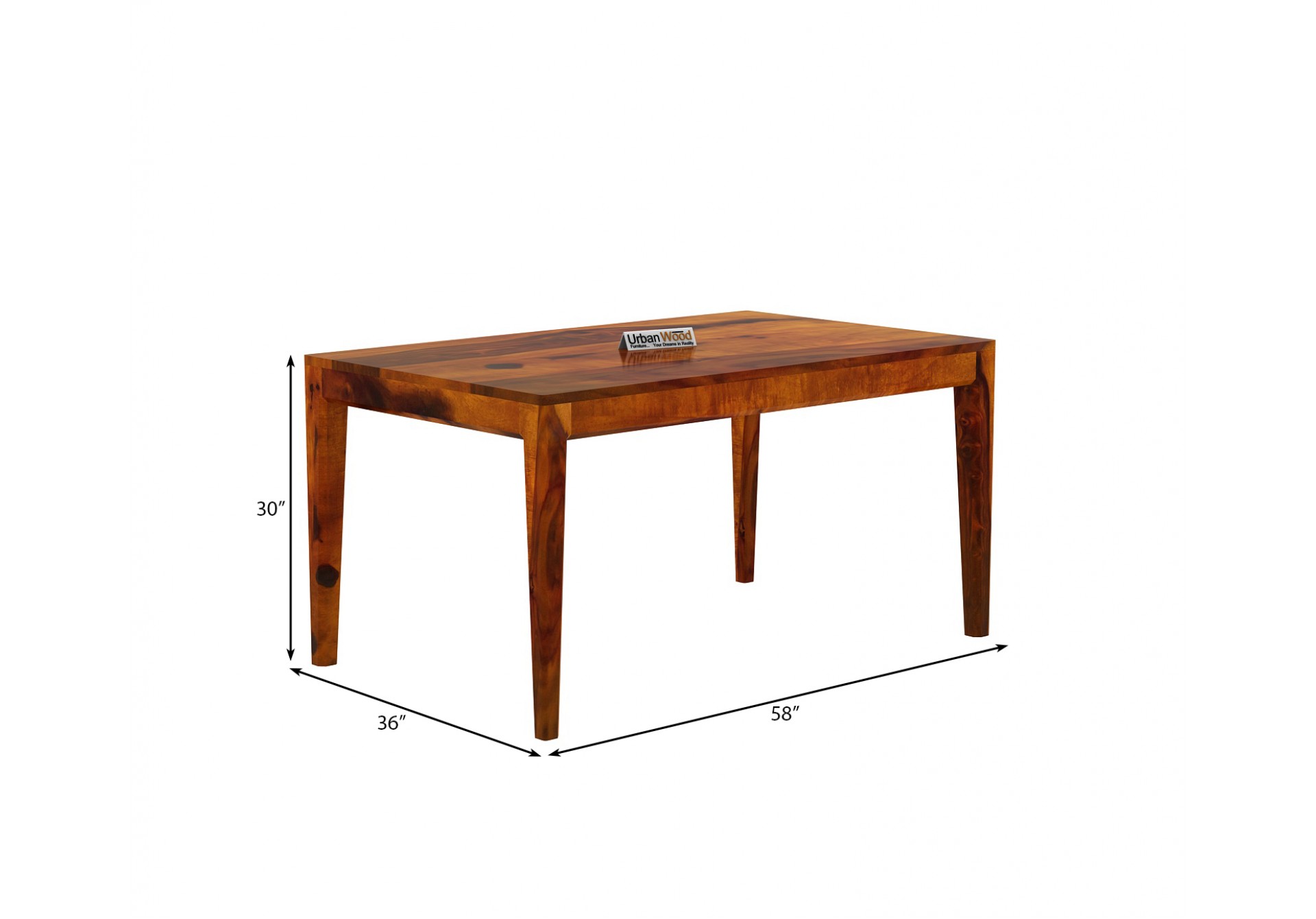 Deck 4-Seater Dining Table ( Honey Finish )