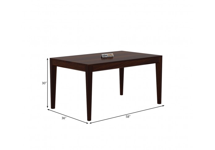 Deck 4-Seater Dining Table Set ( Walnut Finish )