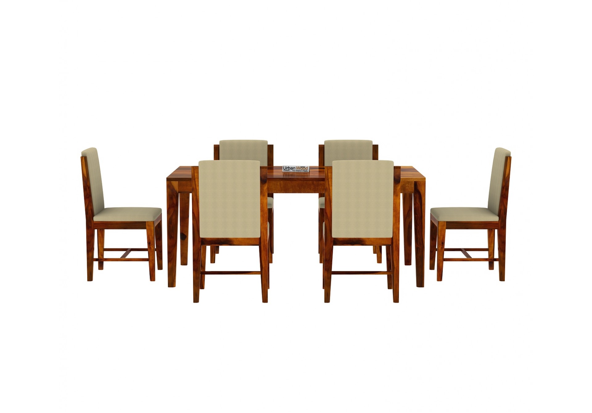 Deck 6-Seater Dining Table Set ( Honey Finish )