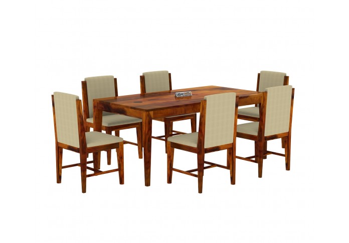 Deck 6-Seater Dining Table Set ( Honey Finish )