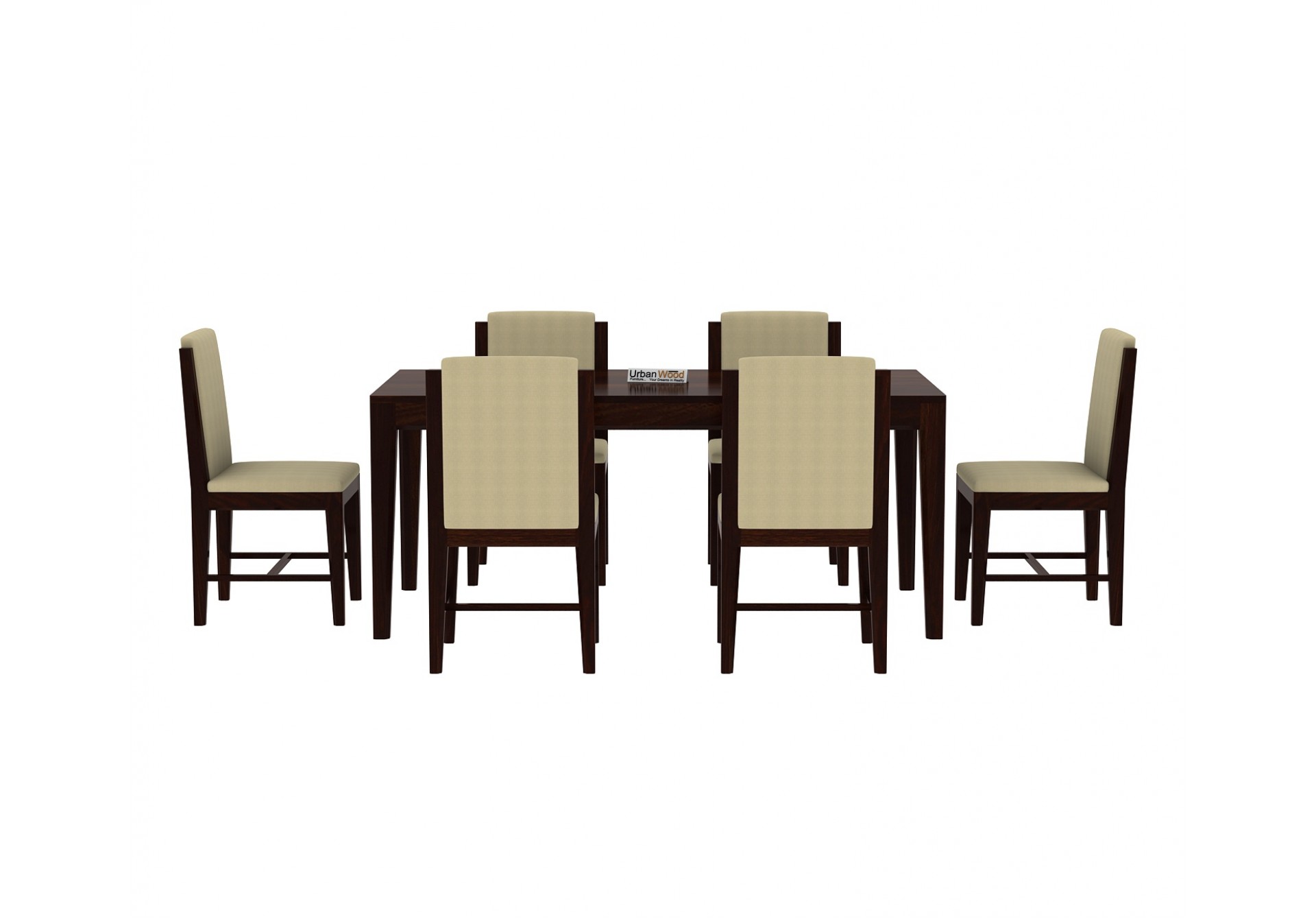 Deck 6-Seater Dining Table Set ( Walnut Finish )