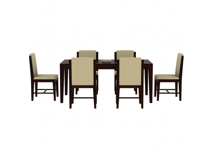 Deck 6-Seater Dining Table Set ( Walnut Finish )