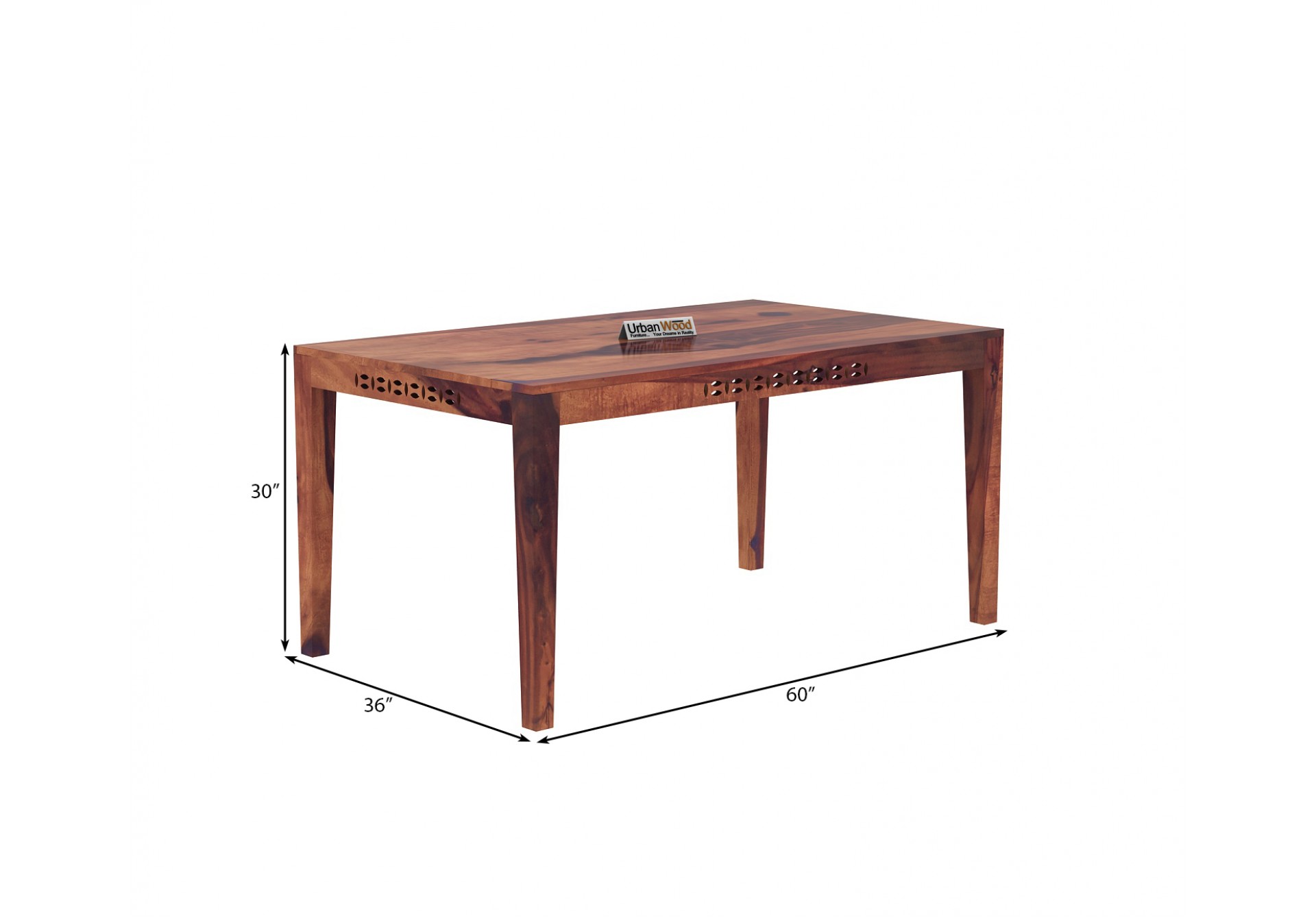 Woodora 6-Seater Dining Table ( Teak Finish )