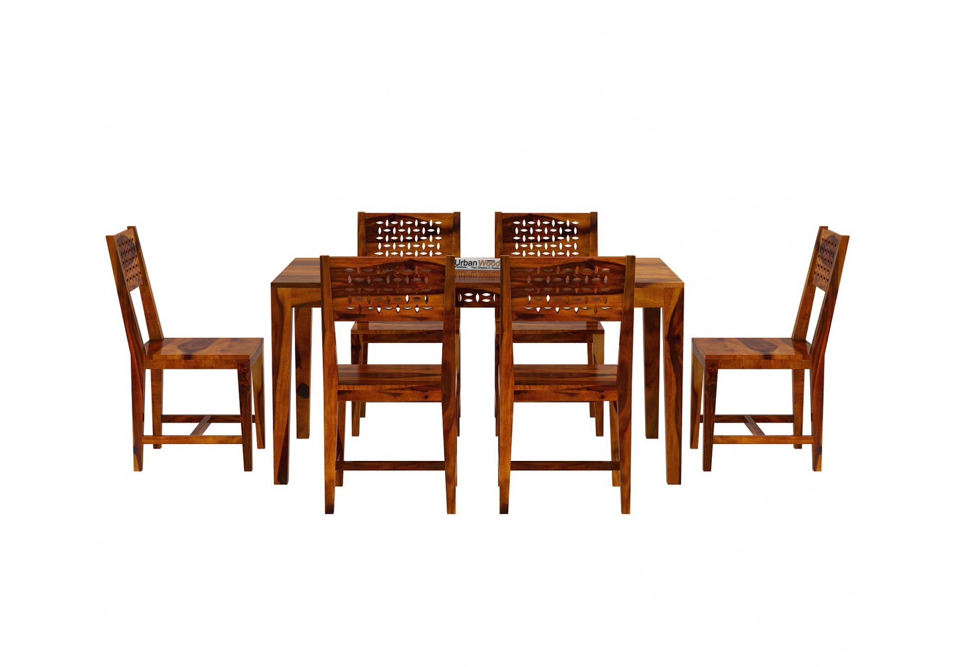 Woodora 6-Seater Dining Set ( Honey Finish )