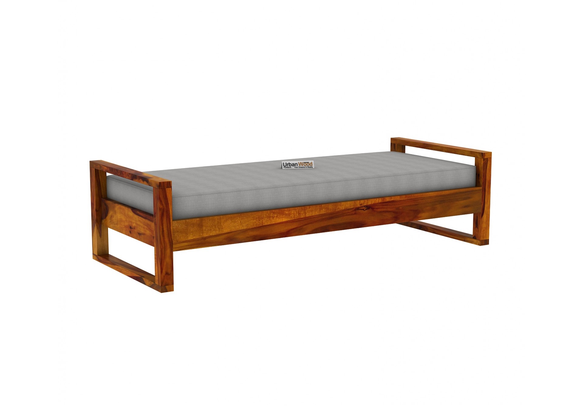 Ara Wooden Diwan Bed ( Honey Finish )