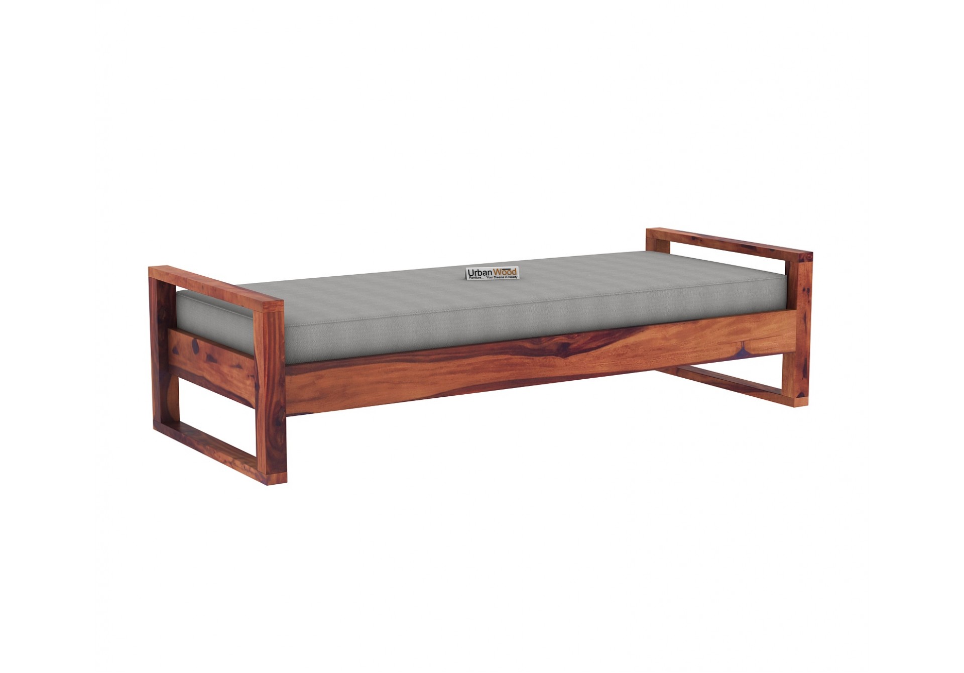 Ara Wooden Diwan Bed (Teak Finish)