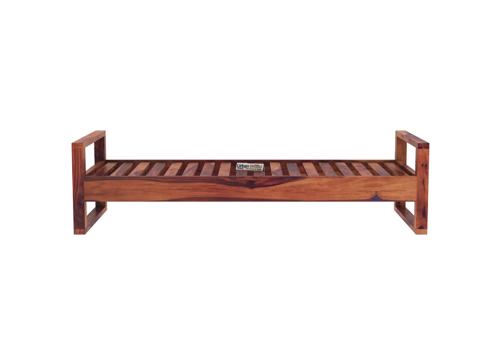 Ara Wooden Diwan Bed (Teak Finish)