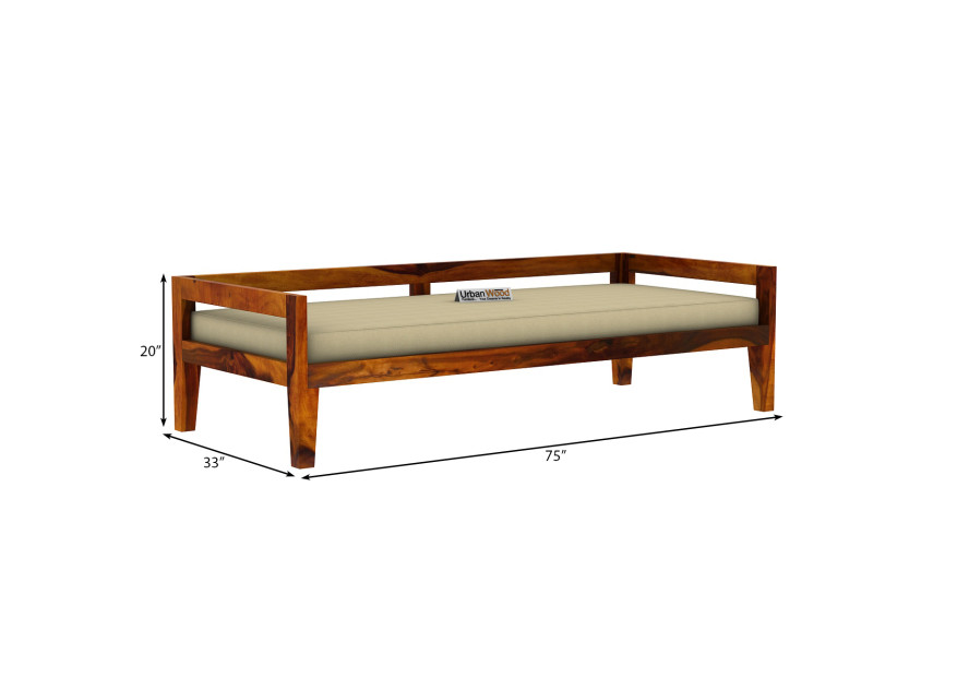 Diwan Bed Buy Joe Diwan Bed (Honey Finish) Online in India Urbanwood