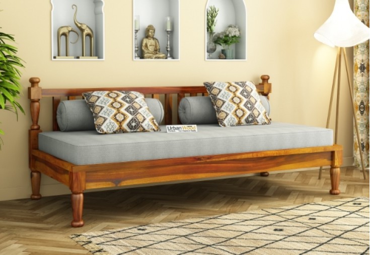 Custom Notion Diwan (Honey Finish) with 4 inch mattress