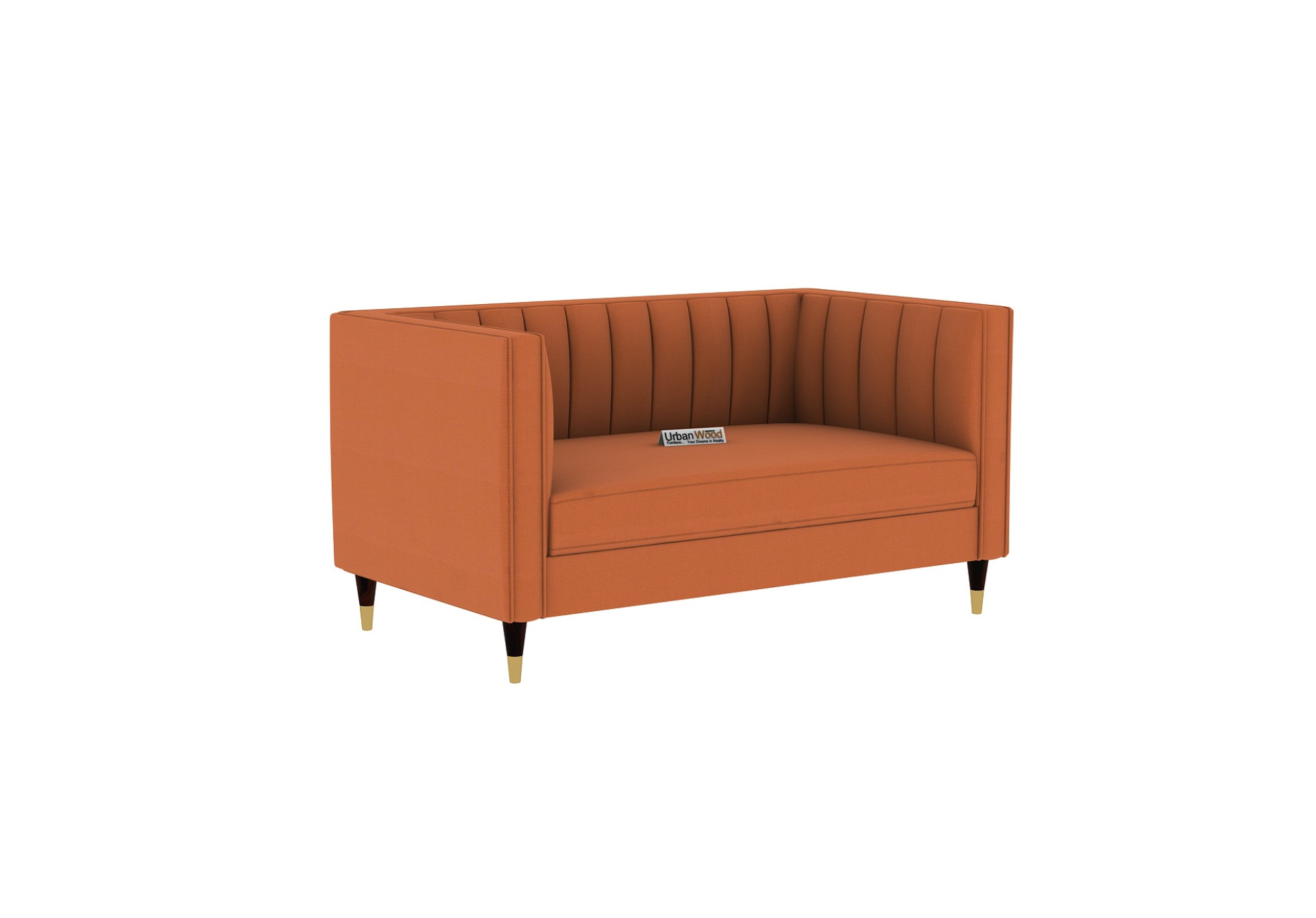 Abro 2+1+1 Seater Fabric Sofa (Cotton, Diana Orange)