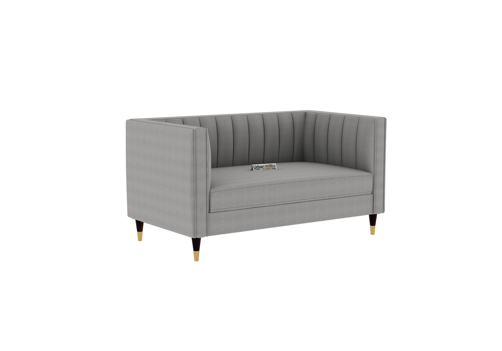 Abro 2 Seater Fabric Sofa (Cotton, Steel Grey)