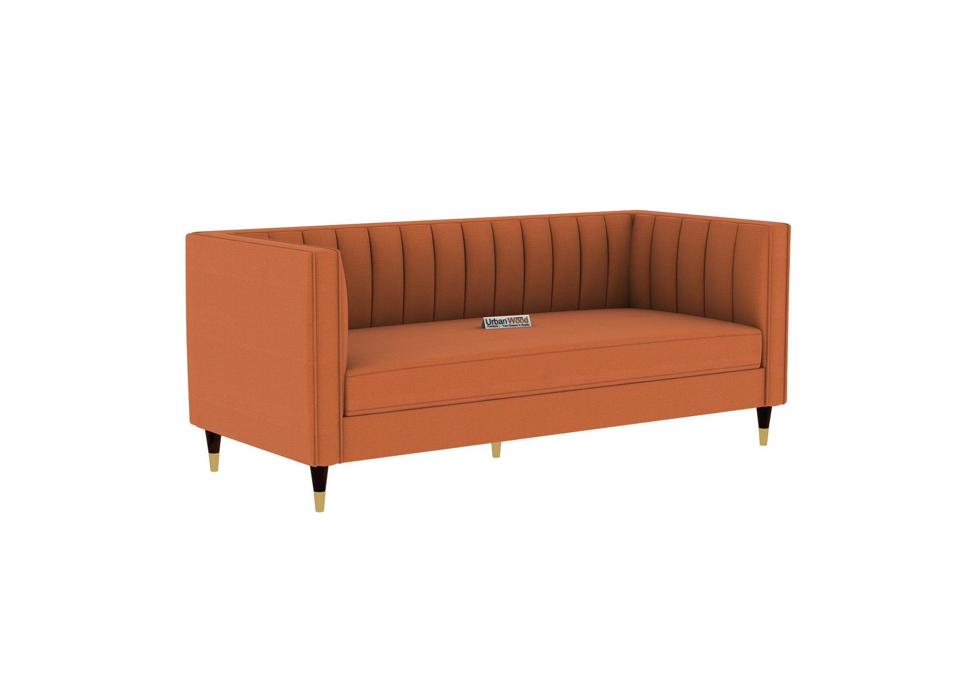 Abro 3+1+1 Seater Fabric Sofa (Cotton, Diana Orange)