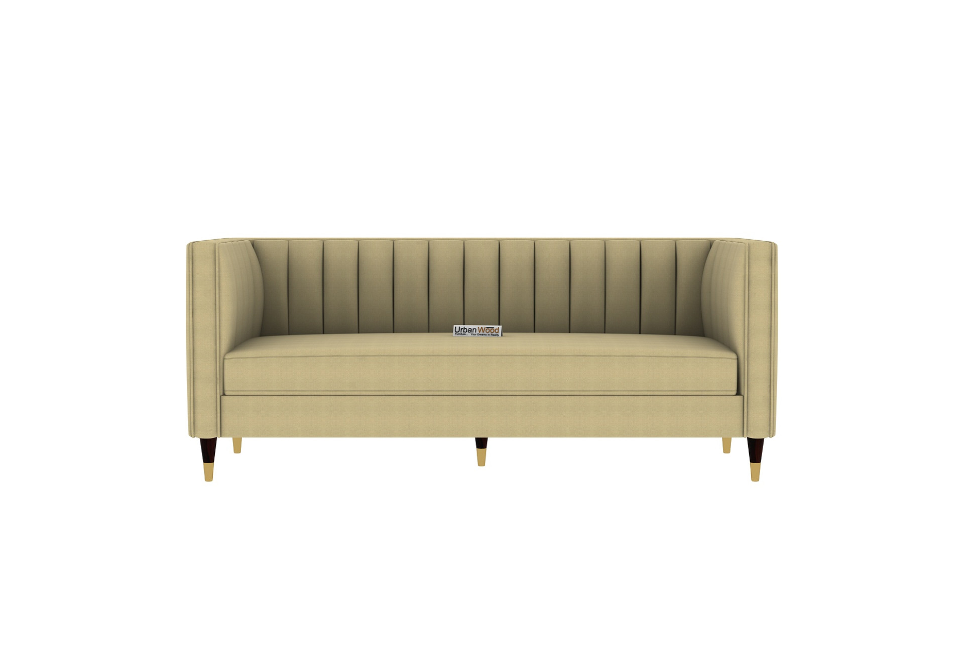 Abro 3+1+1 Seater Fabric Sofa (Cotton, Sepia Cream)