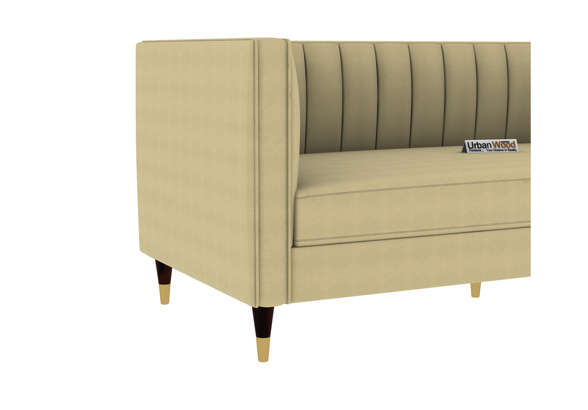 Abro 3+1+1 Seater Fabric Sofa (Cotton, Sepia Cream)