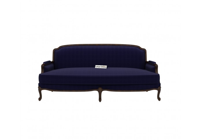 Abro 3 Seater Sofa (Cotton, Navy blue)