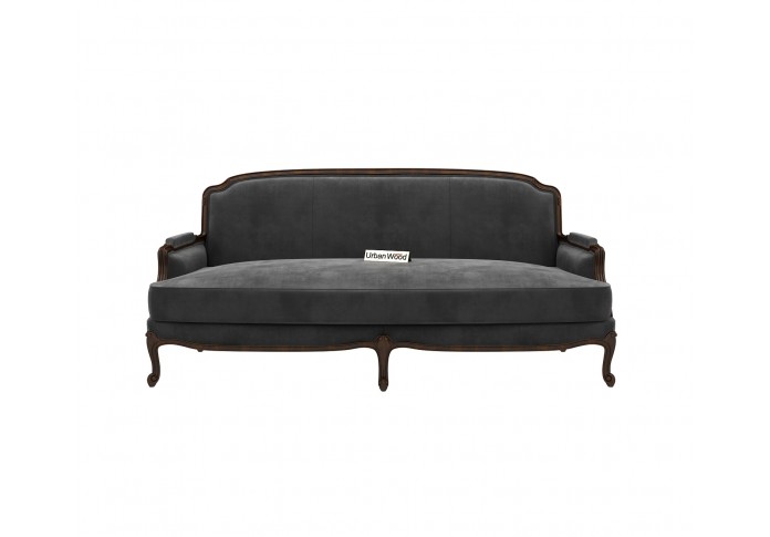 Abro 3 Seater Sofa (Velvet, Stone gray)