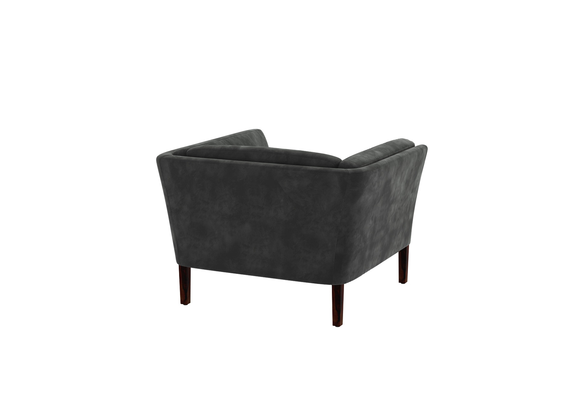 Crimson 1 Seater Fabric Sofa (Velvet, Stone Grey)