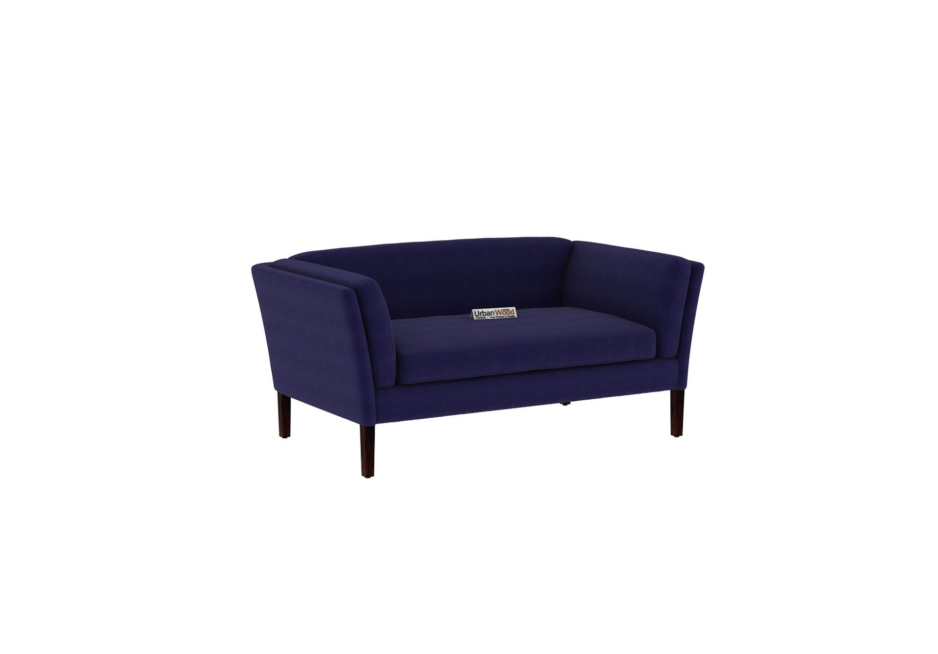 Crimson 2 Seater Fabric Sofa (Cotton, Navy Blue)