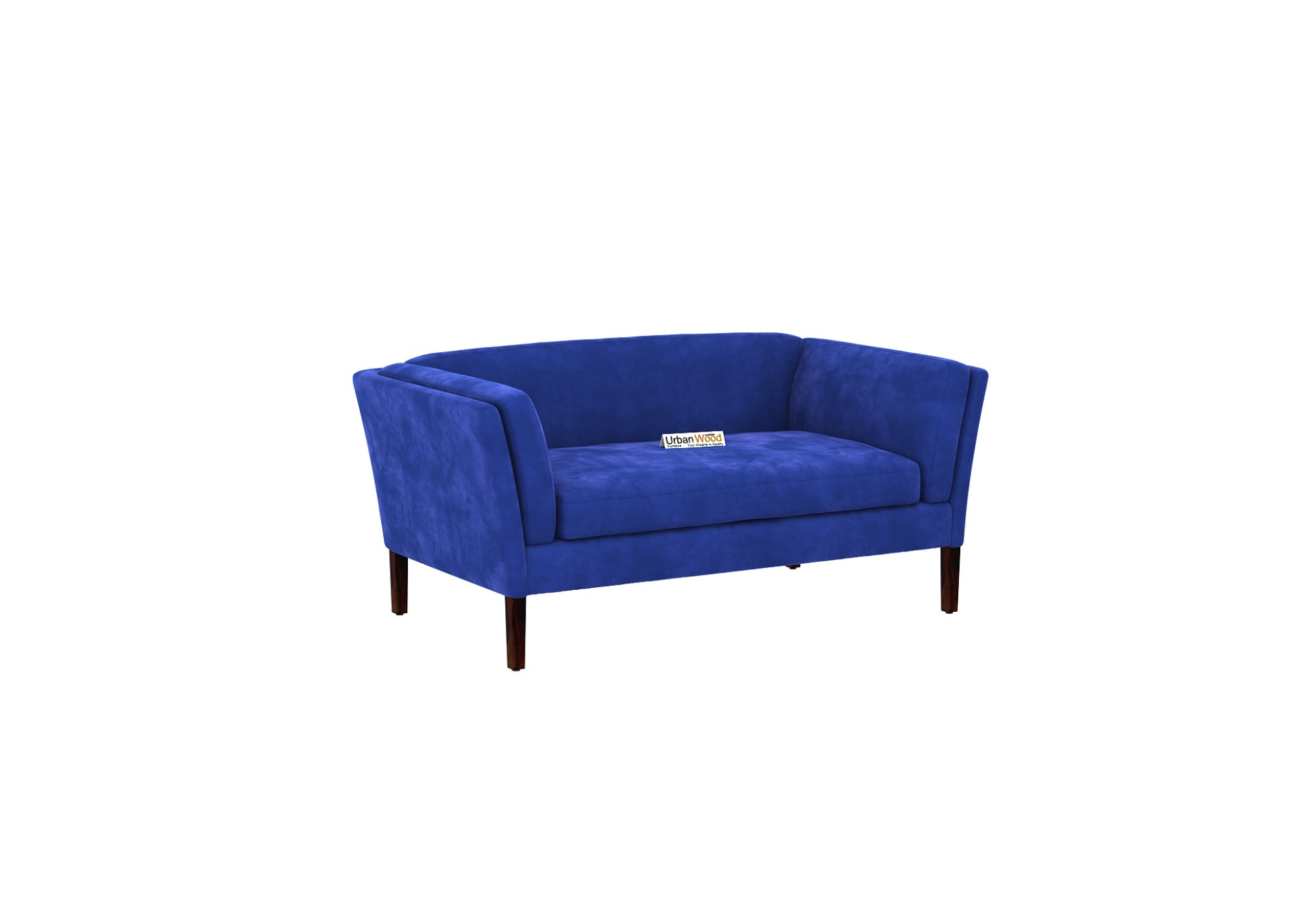 Crimson 2 Seater Fabric Sofa (Velvet, Sapphire Blue)