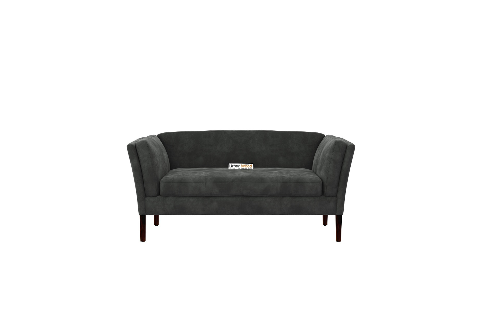 Crimson 2 Seater Fabric Sofa (Velvet, Stone Grey)