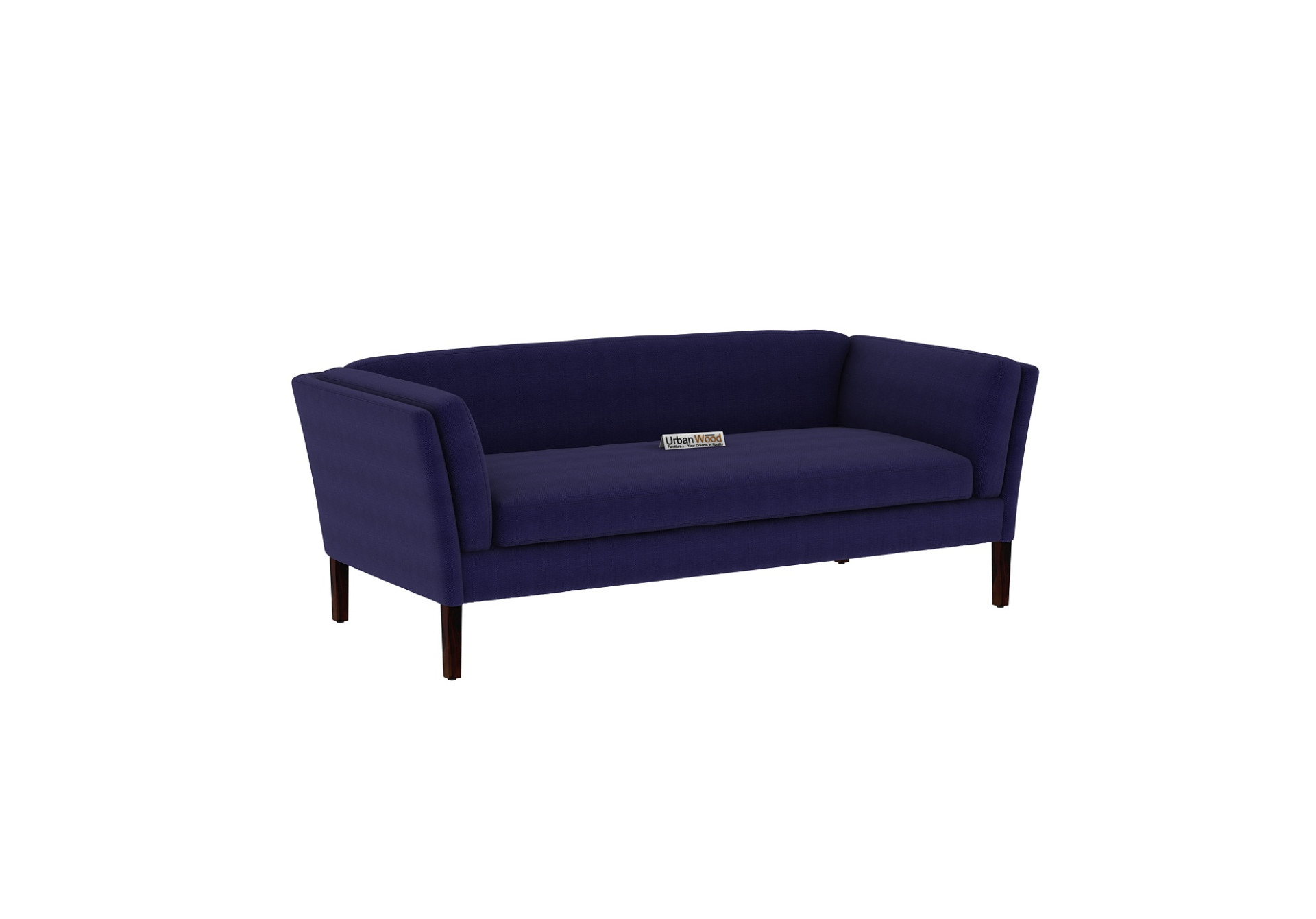 Crimson 3 Seater Fabric Sofa (Cotton, Navy Blue)