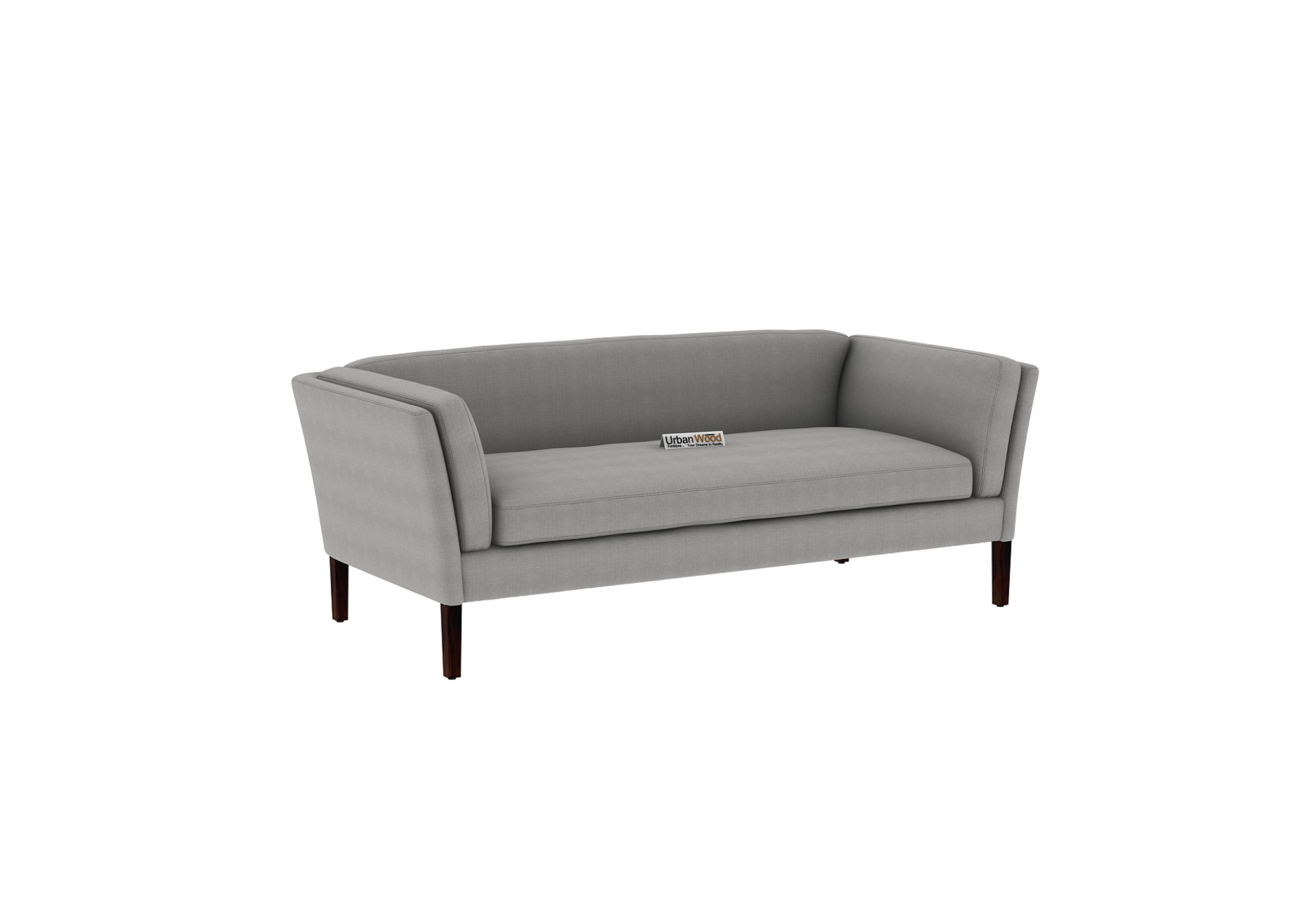 Crimson 3 Seater Fabric Sofa (Cotton, Steel Gray)
