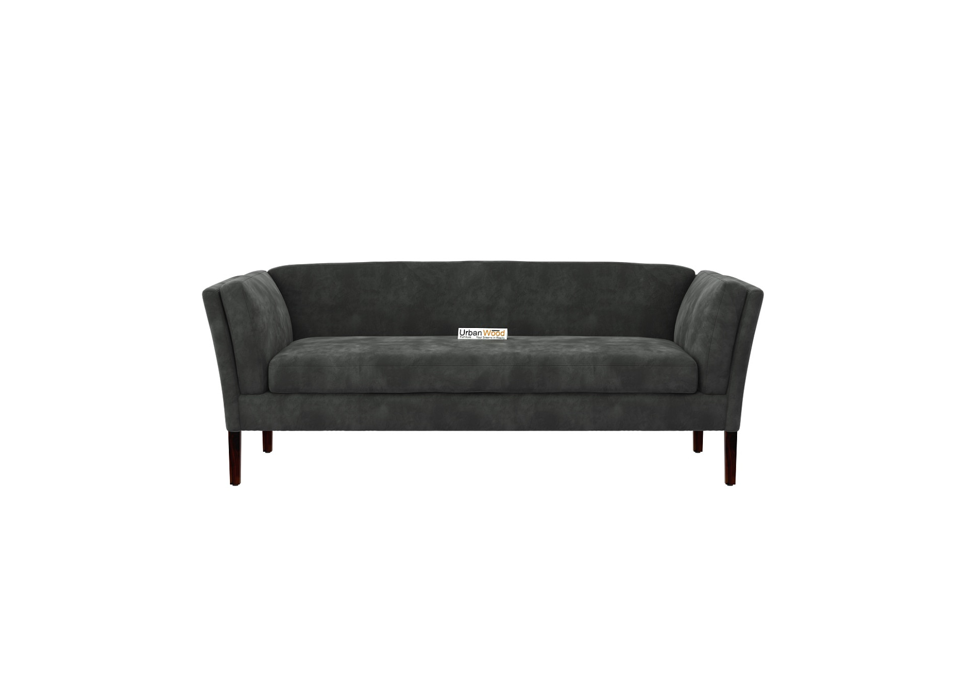 Crimson 3 Seater Fabric Sofa (Velvet, Stone gray)