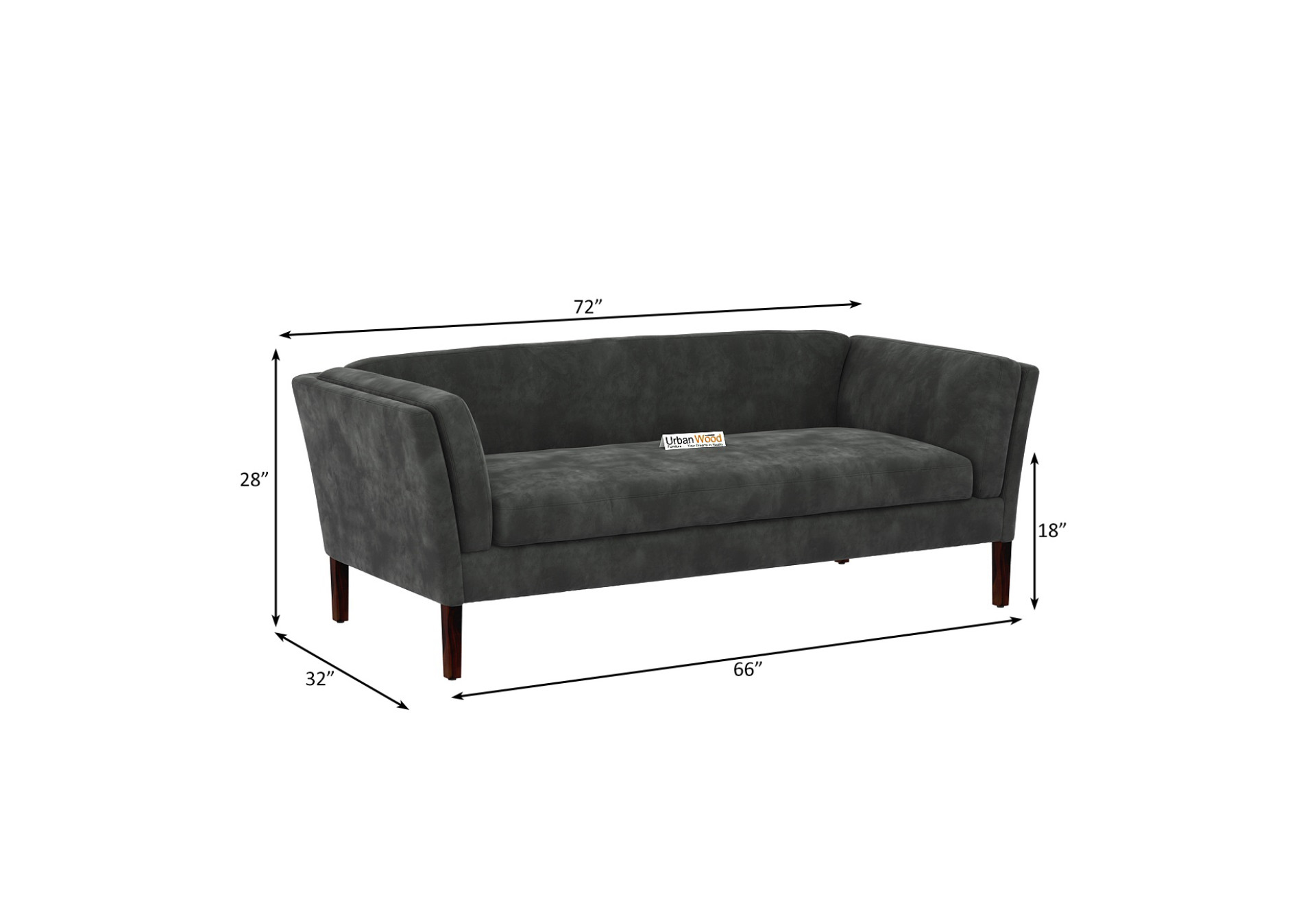 Crimson 3+1+1 Seater Fabric Sofa (Velvet, Stone Grey)