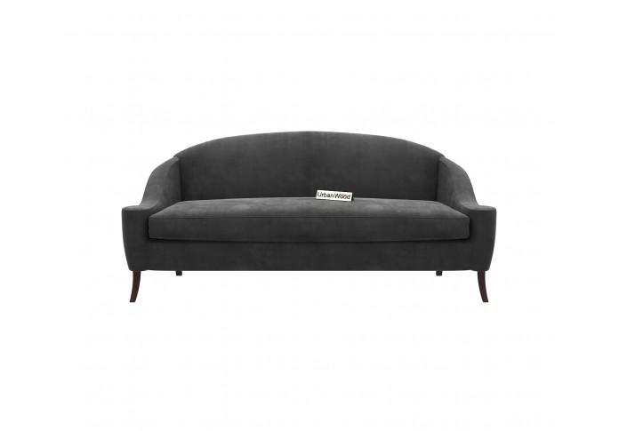 Crimson 3 Seater Sofa (Velvet, Stone gray)