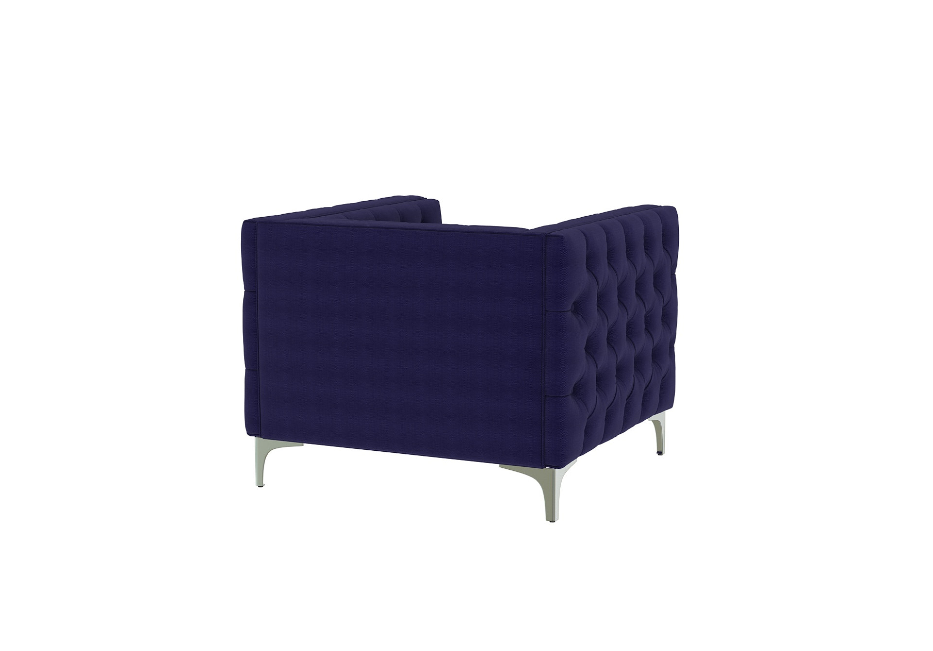 Curio 3+1+1 Seater Fabric Sofa (Cotton, Navy Blue)