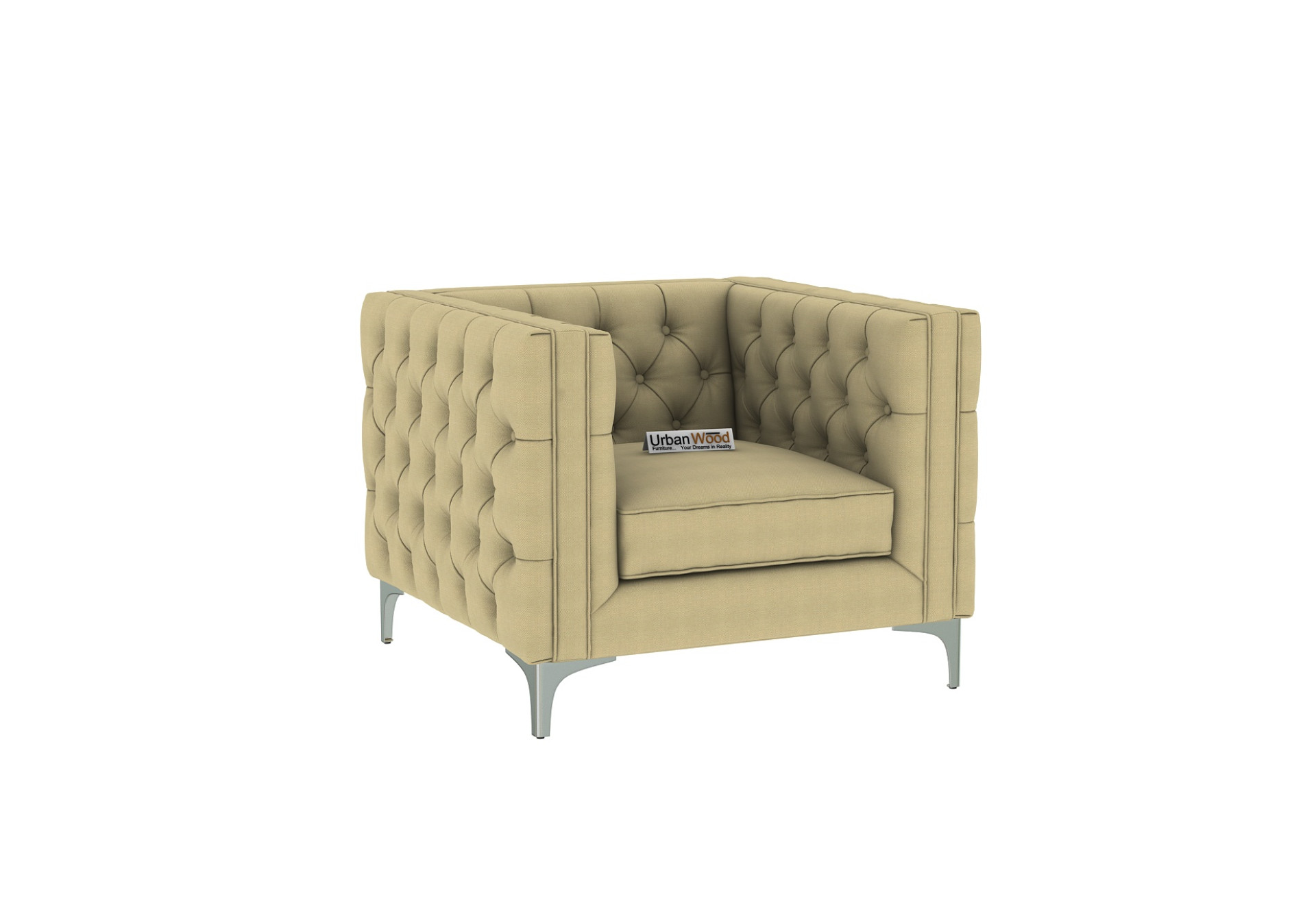Curio 3+1+1 Seater Fabric Sofa (Cotton, Sepia Cream)