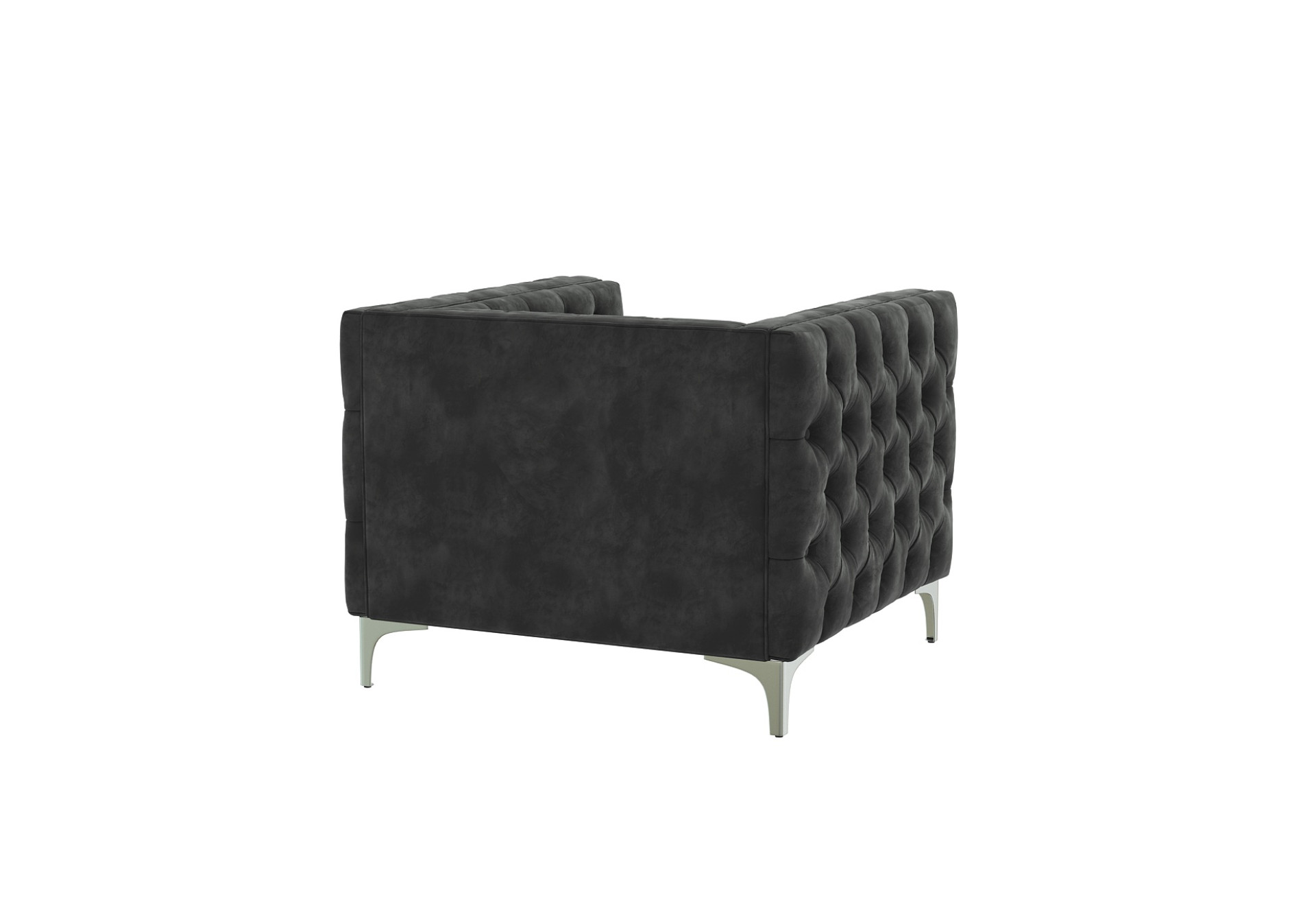Curio 3+1+1 Seater Fabric Sofa (Velvet, Stone Grey)