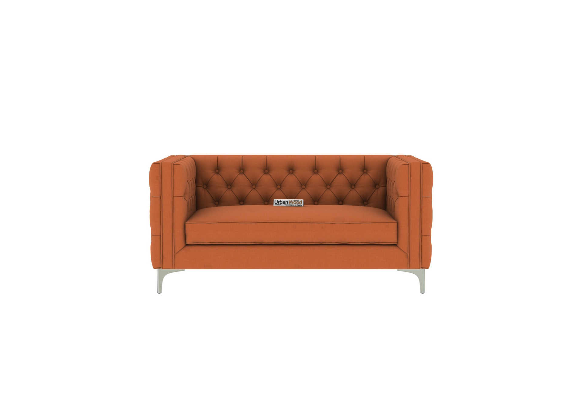 Curio 2+1+1 Seater Fabric Sofa (Cotton, Diana Orange)