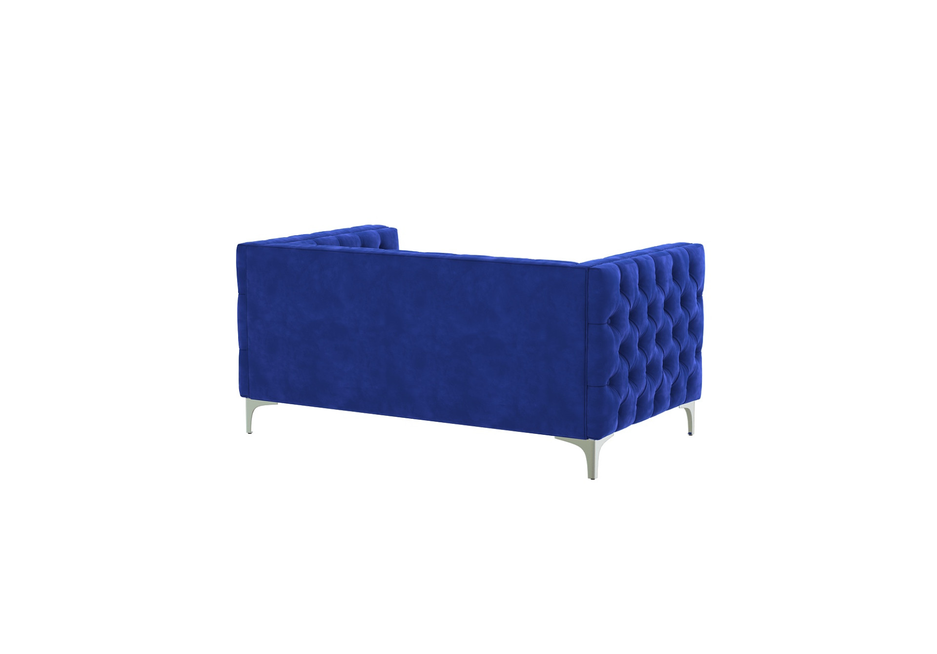 Curio 2+1+1 Seater Fabric Sofa (Velvet, Sapphire Blue)