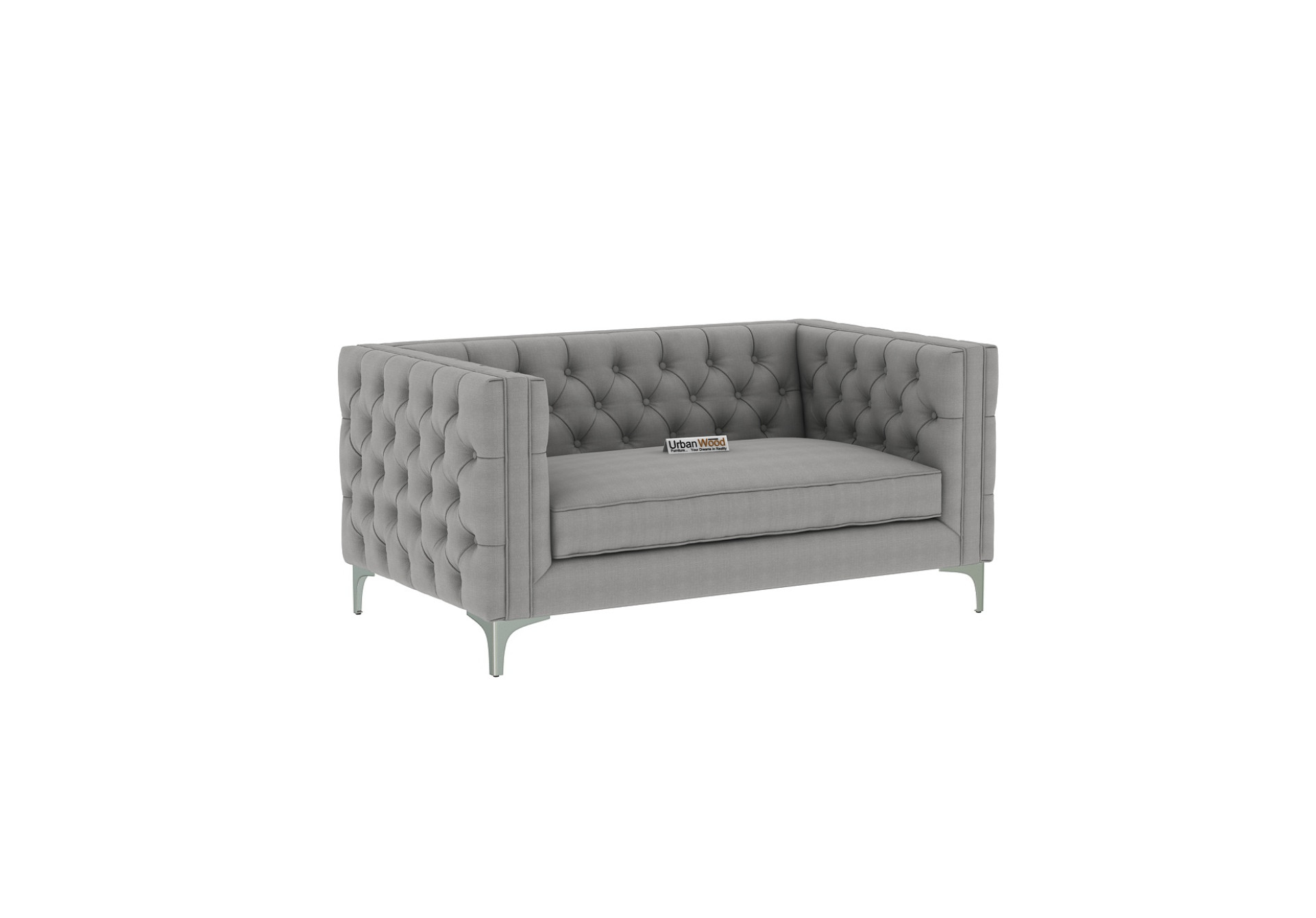 Curio 2 Seater Fabric Sofa (Cotton, Steel Grey)
