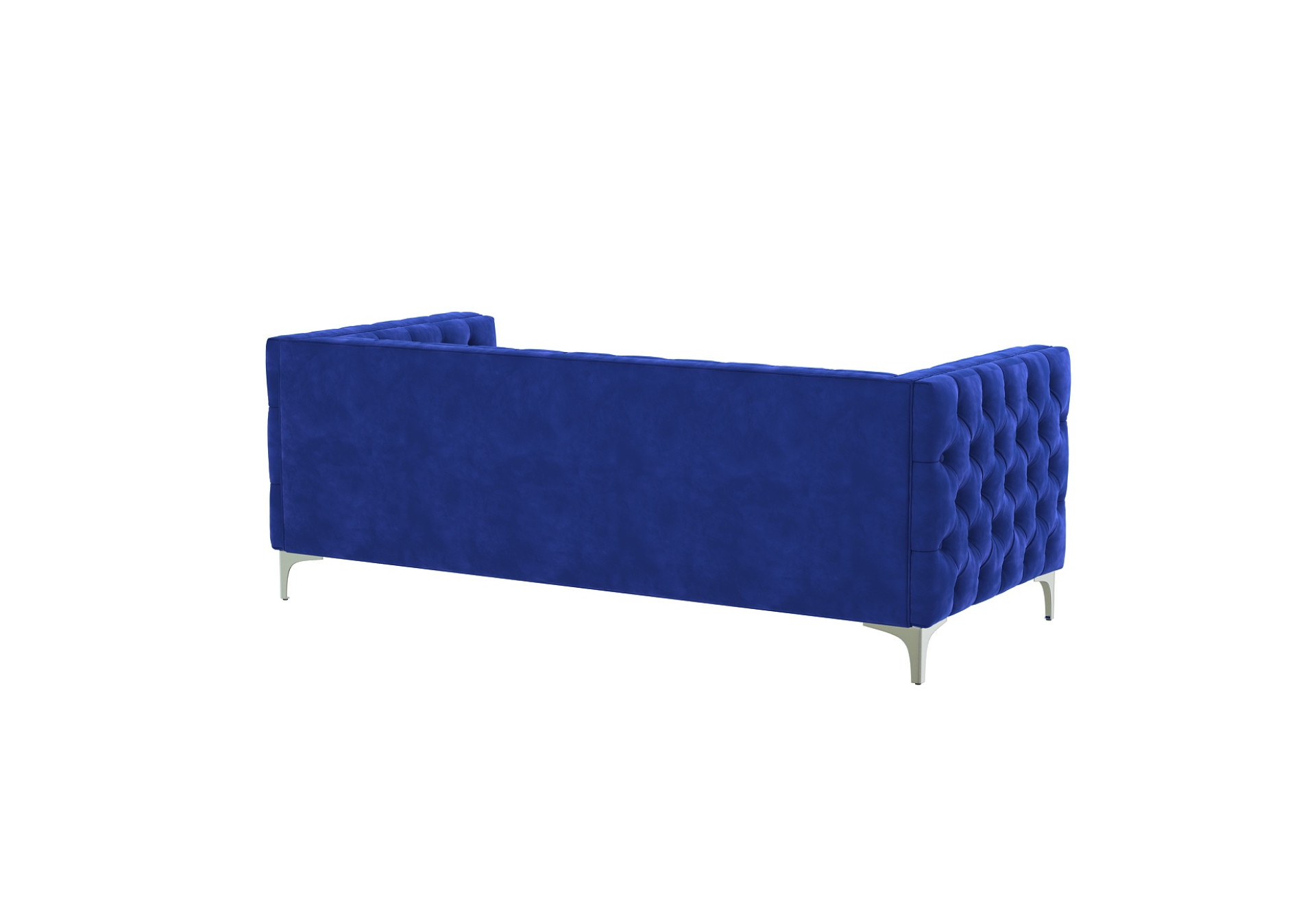 Curio 3 Seater Fabric Sofa (Velvet, Sapphire Blue)